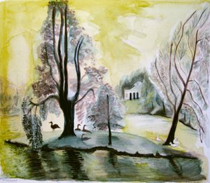 Stourhead, Abendsee von Mary Kuper