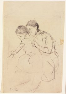 Baby mit der linken Hand, die eine Wanne berührt, gehalten von ihrer Krankenschwester, ca. 1891