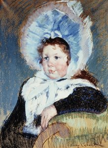 Dorothy mit einem sehr großen Hut und einem dunklen Mantel, ca. 1904