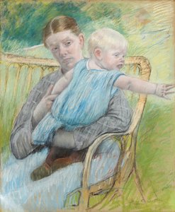 Mathilde hält ihr Baby von Mary Stevenson Cassatt