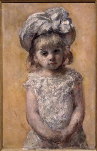 Porträt eines Mädchens im Spitzenkleid. Gemälde von Mary Cassatt (1844-1926) von Mary Stevenson Cassatt