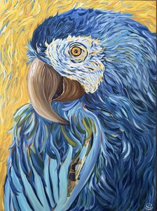 Lebendiger blauer Ara von Maryna Kovalchuk