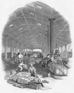 Lagerschuppen des Trafalgar Dock, Liverpool, England