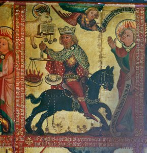 Gemälde zeigt den Kaiser Titus, 14. Jahrhundert von Master Bertram of Hamburg