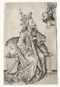 Die kleinen Spielkarten: Zweites Set: Helme: Spielkarte mit König und Helm von Master ES