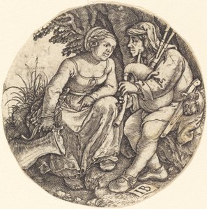 Dudelsackspieler mit seiner Geliebten von Master IB