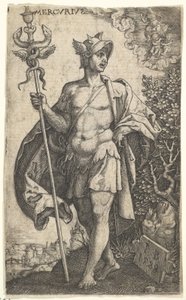 Merkur aus Die Götter, die über die Planeten herrschen, 1528 von Master I.B.