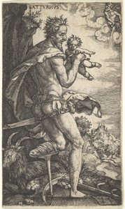 Saturn, aus Die Götter, die über die Planeten herrschen, 1525 von Master I.B.