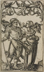 Dame und Herr gehen nach rechts