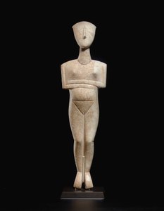 Kykladische liegende Frauenfigur, Namensstück des Schuster-Meisters, Frühe Kykladische II, ca. 2400 v. Chr. (Marmor) von Master Schuster