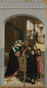 Die sieben Werke der Barmherzigkeit: Die Kranken trösten, 1504 von Master of Alkmaar