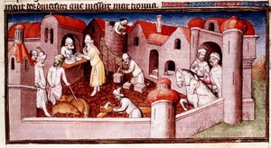 Szene aus Marco Polos Buch der Wunder..., frühes 15. Jahrhundert von Master of Boucicaut