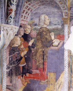 Italien, Region Piemont, Serralunga di Crea, Fresko in der Kapelle der Basilika Santa Maria Assunta