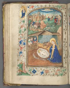 Stundenbuch (Gebrauch von Utrecht): fol. 62v, Die Geburt Christi von Master of Gijsbrecht van Brederode