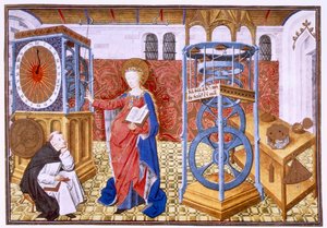 Weisheit lehrt den Autor die Grundsätze der Mäßigung, um 1455 von Master of Jean Rolin II