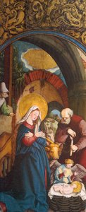 Die Geburt Christi von Master of Messkirch