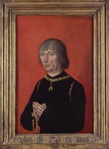 Porträt von Lodewijk van Gruuthuuse, ca. 1472-82 von Master of Portraits of Princes