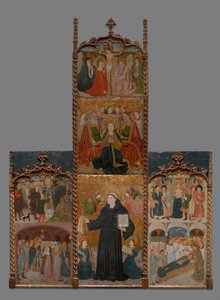 Retabel der Heiligen Athanasius, Blasius und Agatha, 1440-45 von Master of Riglos