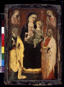 Die Jungfrau mit dem Kind, umgeben von den Heiligen Petrus und Paulus von Master of San Jacopo a Mucciana