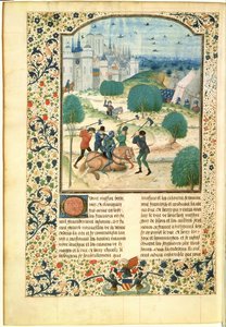 MS Fr 87 Miniatur aus Band II der Chronik von England, geschrieben von Jean de Wavrin, Lord of Forestel