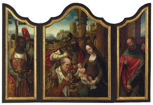 Anbetung der Könige von Master of the Antwerp Adoration