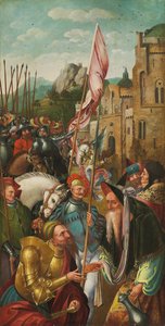 Der Flügel eines Altars: Das Treffen von Abraham und Melchisedek