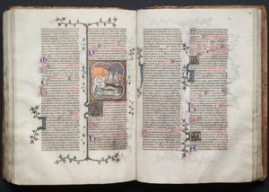 Das Gotha-Missale: Fol. 114r, Text, ca. 1375 von Master of the Boqueteaux