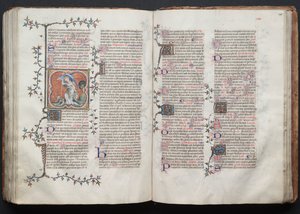 Das Gotha Missale: Fol. 125r, Text, ca. 1375 von Master of the Boqueteaux