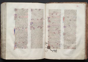 Das Gotha Missale: Fol. 143r, Text, ca. 1375 von Master of the Boqueteaux