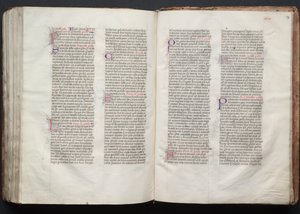 Das Gotha Missale: Fol. 146v, Text, ca. 1375 von Master of the Boqueteaux