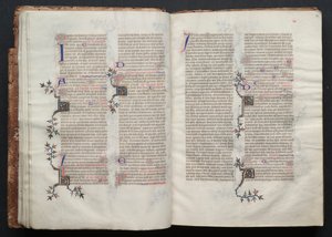 Das Gotha Missale: Fol. 14r, Text, ca. 1375 von Master of the Boqueteaux