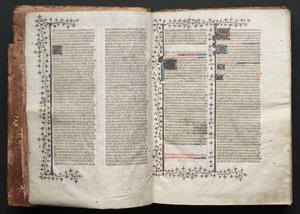 Das Gotha Missale: Fol. 1v, Text, ca. 1375 von Master of the Boqueteaux