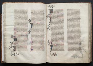 Das Gotha Missale: Fol. 34v, Text, ca. 1375 von Master of the Boqueteaux