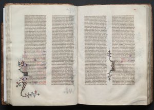 Das Gotha Missale: Fol. 36r, Text, ca. 1375 von Master of the Boqueteaux