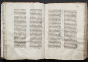 Das Gotha Missale: Fol. 45r, Text, ca. 1375 von Master of the Boqueteaux