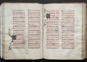 Das Gotha Missale: Fol. 59r, Text, um 1375