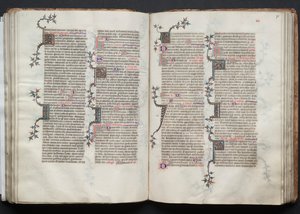 Das Gotha Missale: Fol. 75r, Text, ca. 1375 von Master of the Boqueteaux