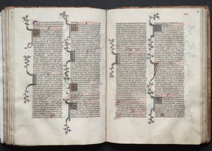 Das Gotha-Missale: Fol. 88v, Text, ca. 1375 von Master of the Boqueteaux
