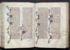 Das Gotha Missale: Fol. 92r, Text, um 1375 von Master of the Boqueteaux
