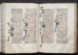 Das Gotha-Missale: Fol. 94v, Text, ca. 1375 von Master of the Boqueteaux