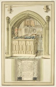 Grab von Robert Fitzharding, gestorben 1170, in der Kathedrale von Bristol, ca. 1799 von Master of the Bristol Church Monuments