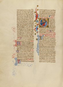 Initiale E: Heiliger Jakobus der Ältere von Master of the Brussels Initials