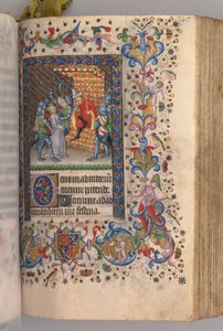 Stundenbuch von Karl dem Edlen, König von Navarra (1361-1425): fol. 169r, Christus vor Pilatus