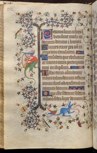 Stundenbuch von Karl dem Edlen, König von Navarra (1361-1425): fol. 76v, Text von Master of the Brussels Initials and Associates
