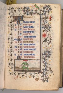 Stundenbuch von Karl dem Edlen, König von Navarra 1361-1425: fol. 10r, Oktober, ca. 1405