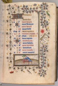 Stundenbuch von Karl dem Edlen, König von Navarra: fol. 12r, Dezember