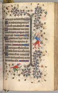 Stundenbuch von Karl dem Edlen, König von Navarra 1361-1425: fol. 181r, Text, ca. 1405 von Master of the Brussels Initials and Associates