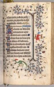 Stundenbuch von Karl dem Edlen, König von Navarra 1361-1425: fol. 186r, Text, ca. 1405 von Master of the Brussels Initials and Associates