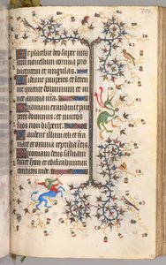 Stundenbuch von Karl dem Edlen, König von Navarra 1361-1425: fol. 190r, Text von Master of the Brussels Initials and Associates