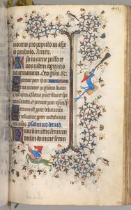Stundenbuch von Karl dem Edlen, König von Navarra 1361-1425: fol. 200r, Text, ca. 1405 von Master of the Brussels Initials and Associates